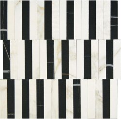 Мозаїка Calacatta Gold Mosaico Stripe 27.2x29 Marble Experience Impronta