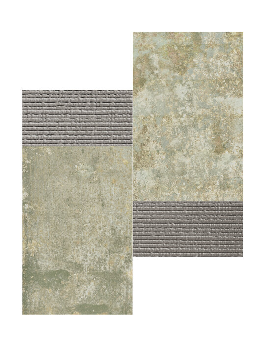 Мозаїка 28.5X28.5 Grunge Grey Mosaico 3D Silver Grunge Aparici з колекції Grunge Aparici
