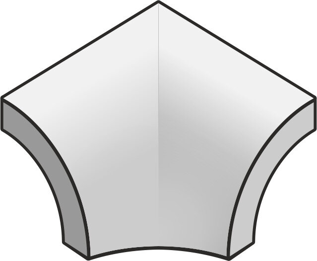 Куточок 4x4 Comp. Int. Cubrecanto Azurro-D´Anticatto з колекції D´Anticatto Natucer