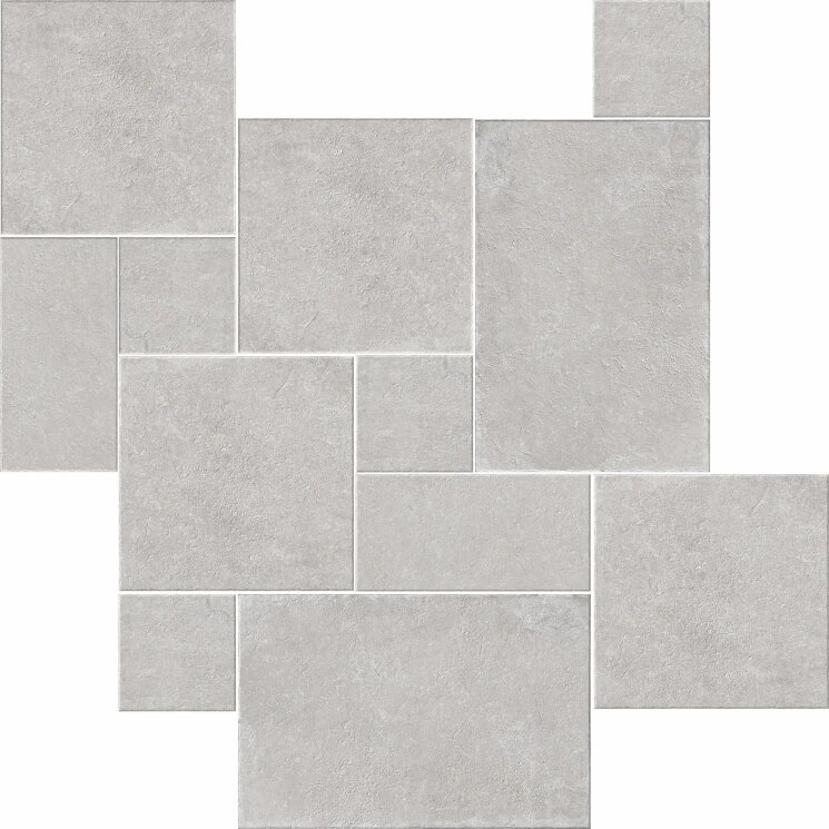 Плитка 120x120 HPDP02 Grigio Modulo Mix Herberia Pietra Leccese з колекції Pietra Leccese Herberia