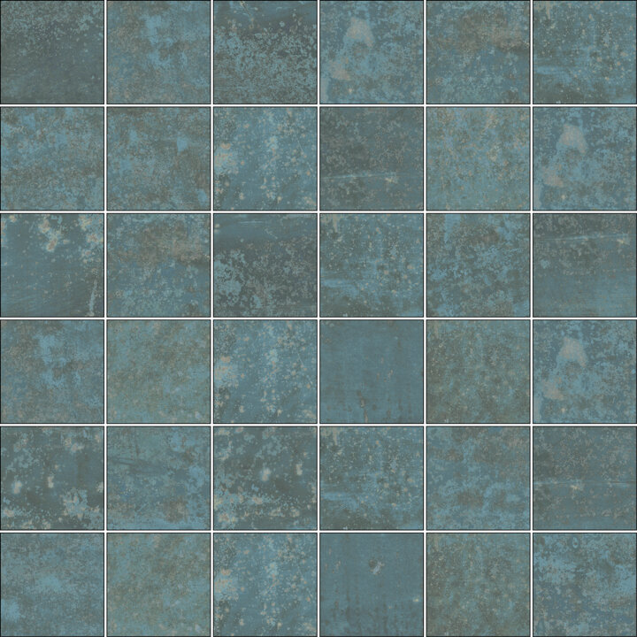 Мозаїка 29.75X29.75 Grunge Blue Lappato Mosaico 5X5 Grunge Aparici з колекції Grunge Aparici