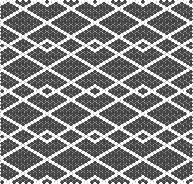 Мозаїка Pizzicato - 33.33x33.33  Black&White з колекції Black&White Hisbalit