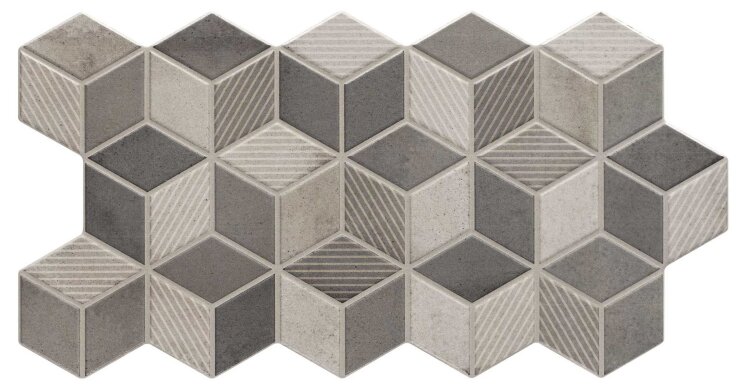 Плитка 26,5x51 Rhombus Grey-Rhombus з колекції Rhombus Realonda