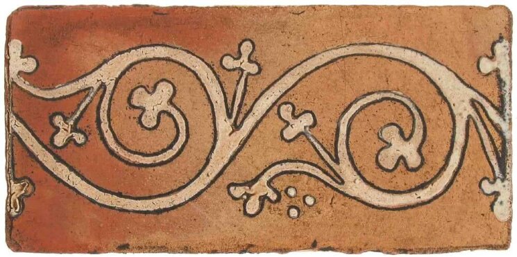 Декор (10x20) GS-11-AW-TR-MT Medieval Scroll Antique White Glaze - Pedralbes з колекції Pedralbes Ticsa