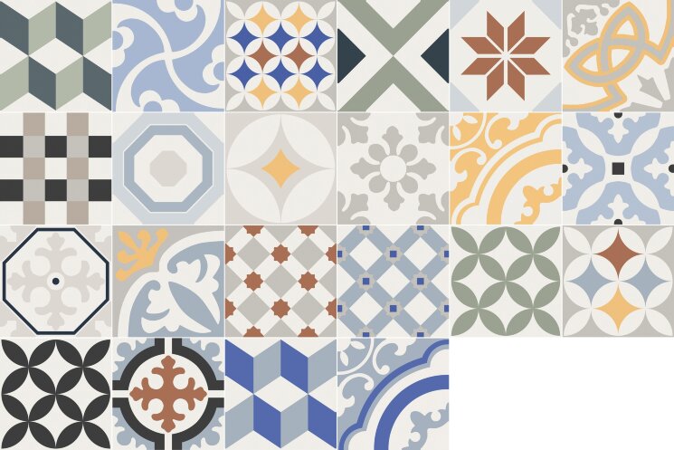 Плитка 20x20 Colors Mix Ret - Twenty - B156 з колекції Twenty Astor