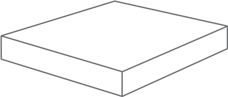 Кутова сходинка 33x33 Ang. Cr Sx Black Falda Ret - Stone Project - 1A679RS з колекції Stone Project Ergon