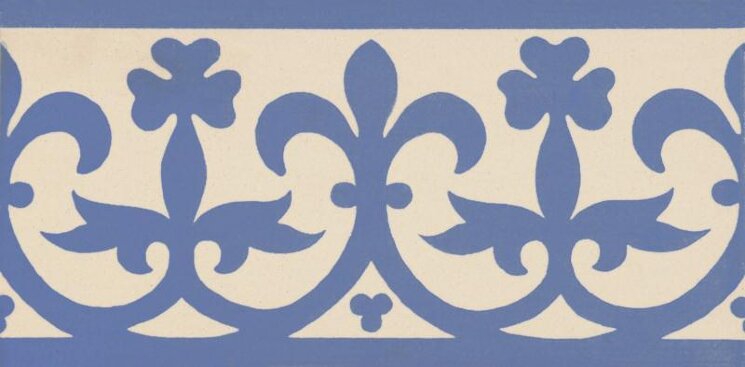 Бордюр Elgin Border Blue On White 7.5x15.1 Victorian Floor Tiles Original Style з колекції Victorian Floor Tiles Original Style