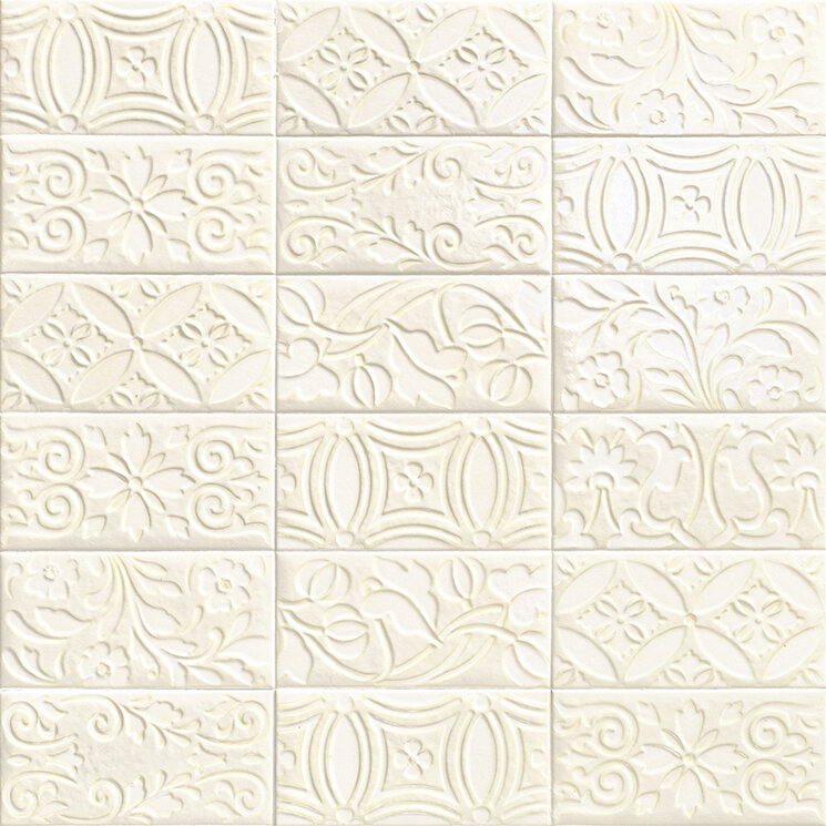 Плитка 10x20 Velvet Deco Bianco з колекції Velvet Mainzu Mainzu