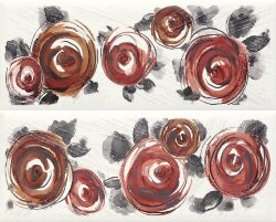 Декор (20x50) A015652 Decorset smart rojo/Negro - Rich