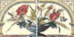 Панно Poppy And Wheatsheaf 30.4x15.2 Artworks Colonial White Original Style