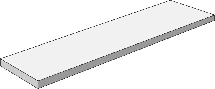 30x122 802274 Gradino AngolareSxPaint White Dado Paint з колекції Paint Dado