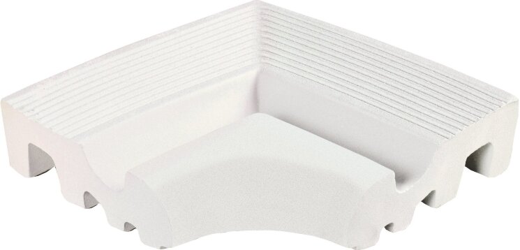 Бортик для басейну 17x17 321-Bl-Borde Esquina/Grooved Blanco-Public Pools-A035426 з колекції Public Pools Ape