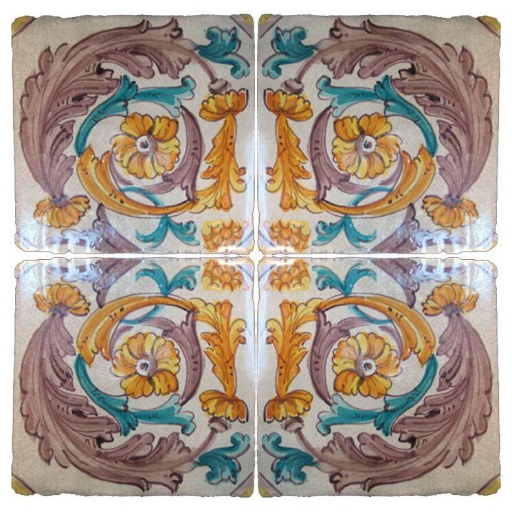 Декор (30x30) Piastrelle Maioliche Repro 045/D - Maioliche Repro з колекції Maioliche Repro Scianna