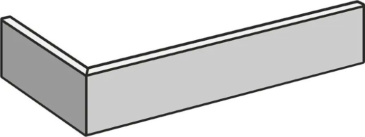 L-елемент Cruda Brick Angolo Incollato Tortora - 5x20 J92623 Cruda Brick з колекції Cruda Brick Rondine