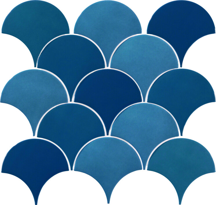 Плитка 12,4x12,7 Squama Turchese Escama-Squama з колекції Squama Natucer Плитка 12,4x12,7 Squama Turchese Escama-Squama з колекції Squama Natucer