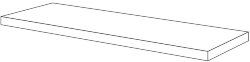 Кутова сходинка (33x117.5) 179662 Travertino Silver Angolo Gradino Costa Retta Dx Lappato Rettificato - I Travertini XL