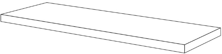 Кутова сходинка (33x117.5) 179662 Travertino Silver Angolo Gradino Costa Retta Dx Lappato Rettificato - I Travertini XL з колекції I Travertini XL Sichenia