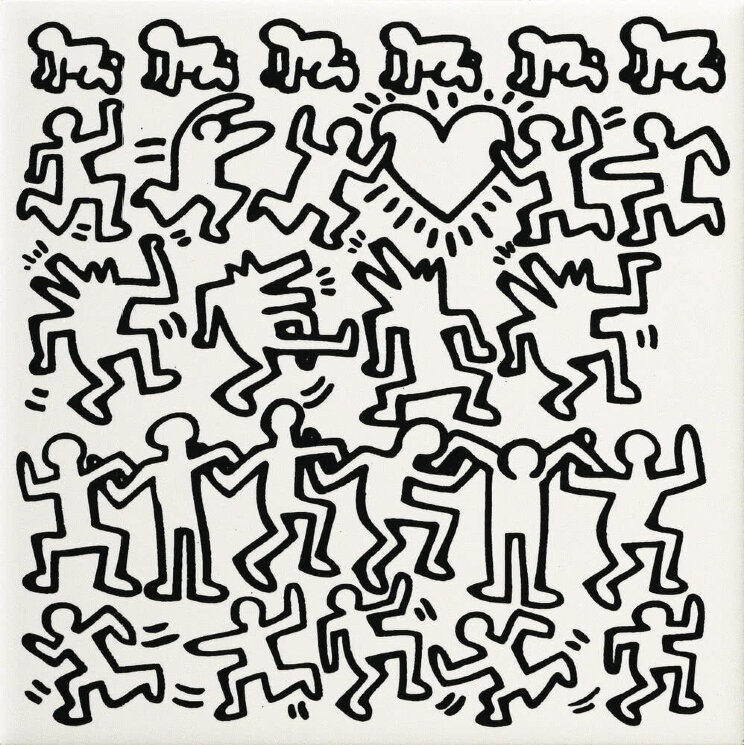 Декор (20x20) GFKHD01 - Game Of Fifteen: Keith Haring з колекції Game Of Fifteen: Keith Haring Ascot