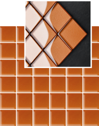 Мозаїка 29.8x29.8 Uniwersalna Mozaika Szklana Paradyz Arancione K.4,8X4,8
