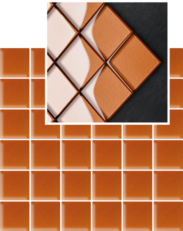 Мозаїка 29.8x29.8 Uniwersalna Mozaika Szklana Paradyz Arancione K.4,8X4,8 з колекції Universal glass mosaic Paradyz