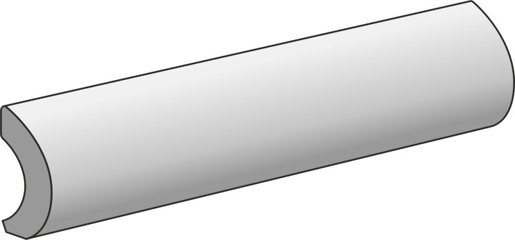 Бордюр 3x20 Black Pencilbullnose Gloss-Manacor-26946 з колекції Manacor Equipe