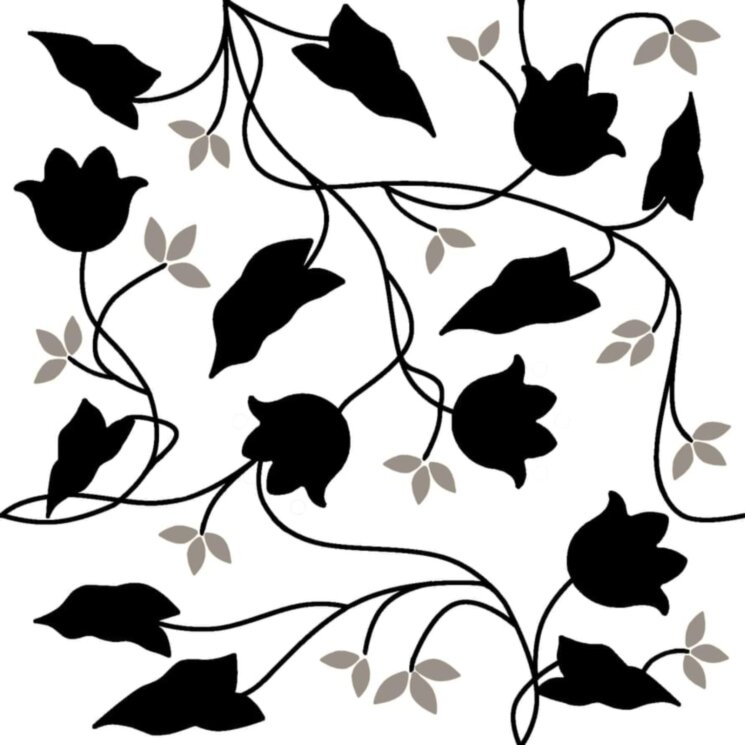 Декор Nero Dec C3 12.5x12.5 Colibri Vallelunga з колекції Colibri Vallelunga