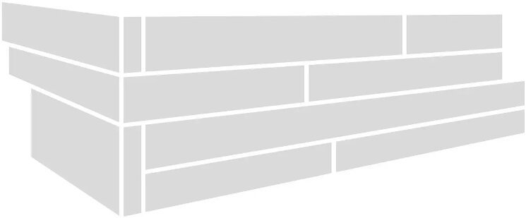 L-елемент 16x28 BKPA11 Bkp Angolo 11X28H.16Ocean Grey Nova Bell BrickUp з колекції BrickUp NovaBell