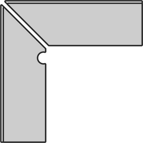 Плінтус (10x63) SQ02BSL Avenue Set Bat. Scal. Sx Lap. - Square з колекції Square Impronta
