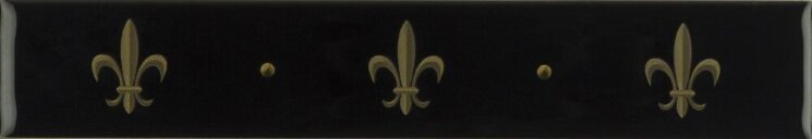 Бордюр Fleur De Lis Border Gold 2.5x15.2 Artworks Jet Black Original Style з колекції Artworks Jet Black Original Style