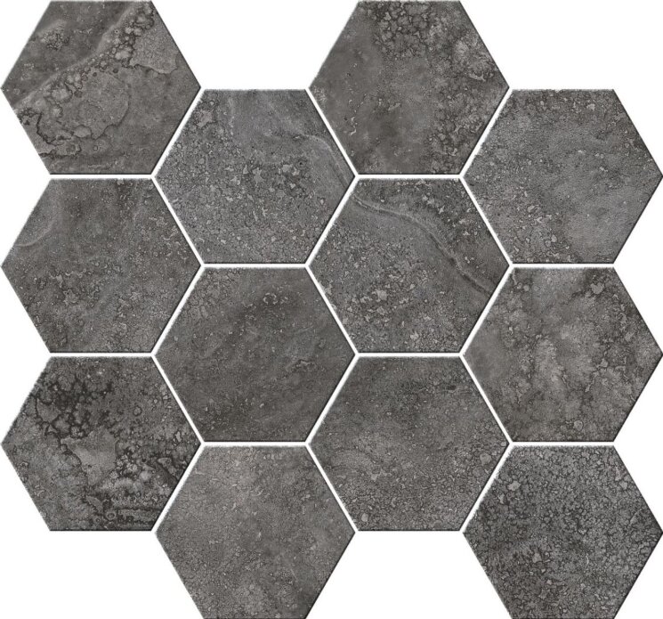 Мозаїка 32,8x35 Esagona T12 Cross Cut Black - Italian Icon - 163885 з колекції Italian Icon Ricchetti