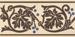 Бордюр Shaftesbury Borde Brown On White 15.1x30.2 Victorian Floor Tiles Original Style