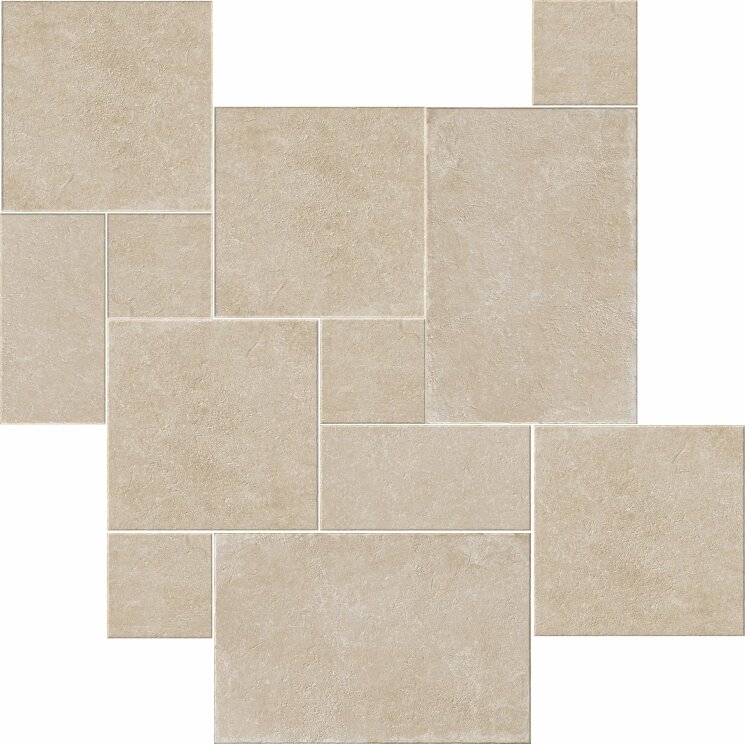 Плитка 120x120 HPDP13 Sabbia Grip Modulo Mix Herberia Pietra Leccese з колекції Pietra Leccese Herberia