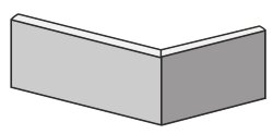 L-елемент (Diameter:7.4) BKN015 Bianco Manhattan - Brickone