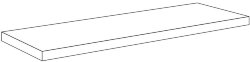 Кутова сходинка (33x117.5) 179672 Travertino Silver Angolo Gradino Costa Retta Sx Lappato Rettificato - I Travertini XL