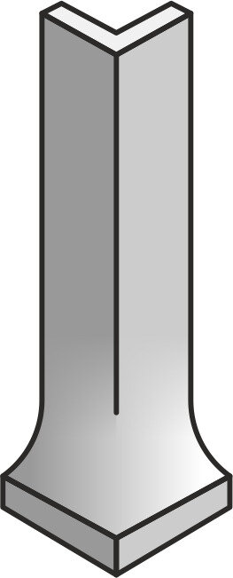 L-елемент (2.5x10.7) 23190 Cove skirt. Outs. Corner graphite Eq-22 - Area15 з колекції Area15 Equipe