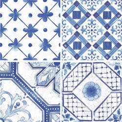 Плитка (60x60) Maiolica Blue mix (4 patterns) - Maiolica Mix