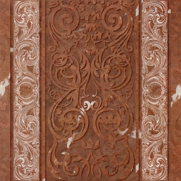 Декор (60x60) Kaleidos Rosso Alicante - KREOO Bas-relief з колекції KREOO Bas-relief Decor Marmi