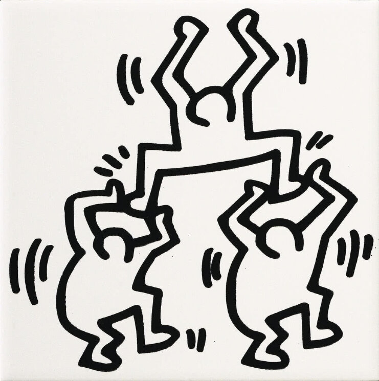 Декор (20x20) GFKHD03 - Game Of Fifteen: Keith Haring з колекції Game Of Fifteen: Keith Haring Ascot