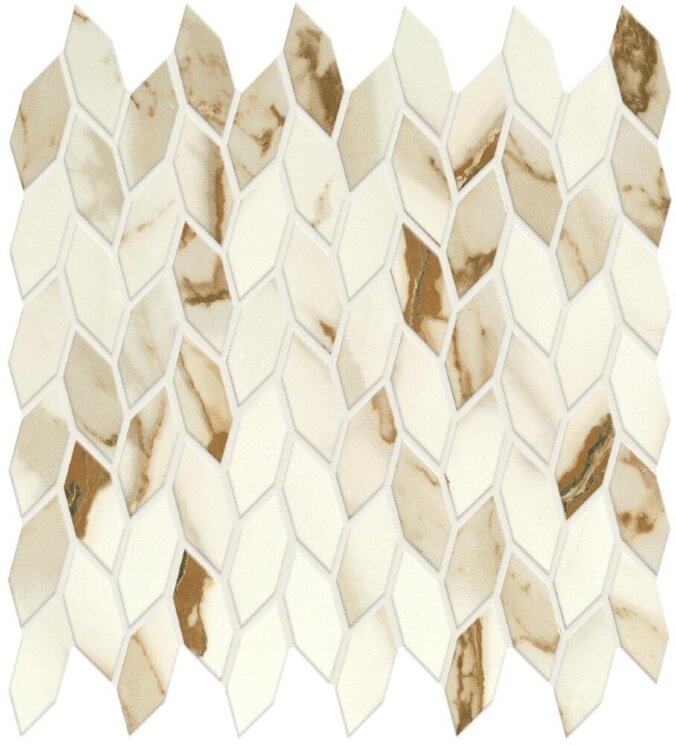Мозаїка Calacatta Imperiale Mosaico Twist Shiny A4WN з колекції Marvel Shine Wall Atlas Concorde