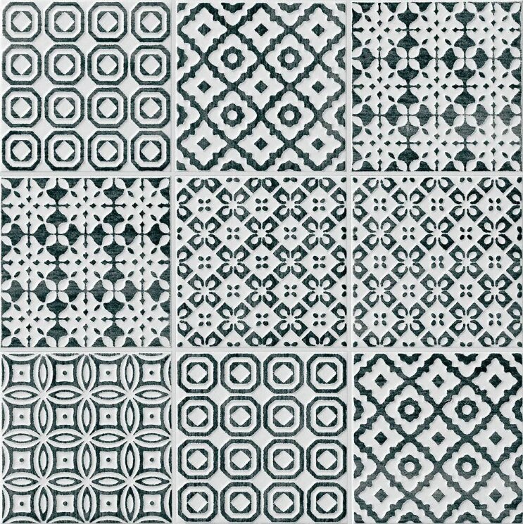 Декор (10x10) 10673 Deco nero - Batik з колекції Batik Bayker