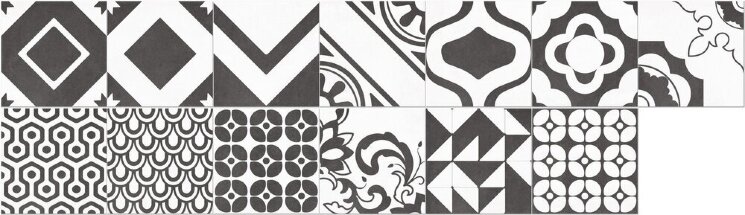 Декор (20x20) 14942 Quilt deco black - Quilt з колекції Quilt Bayker