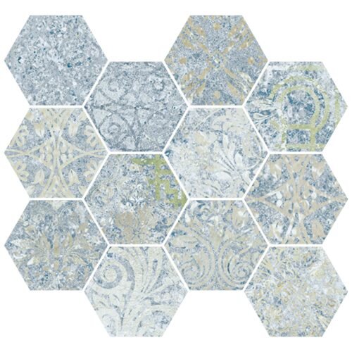 Мозаїка 28X30 Bohemian Blue Nat. Mos. Hexagonal Bohemian Aparici з колекції Bohemian Aparici