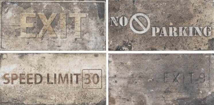 Декор Road Signs Mix Broadway 10x20 New York Cir з колекції New York Cir