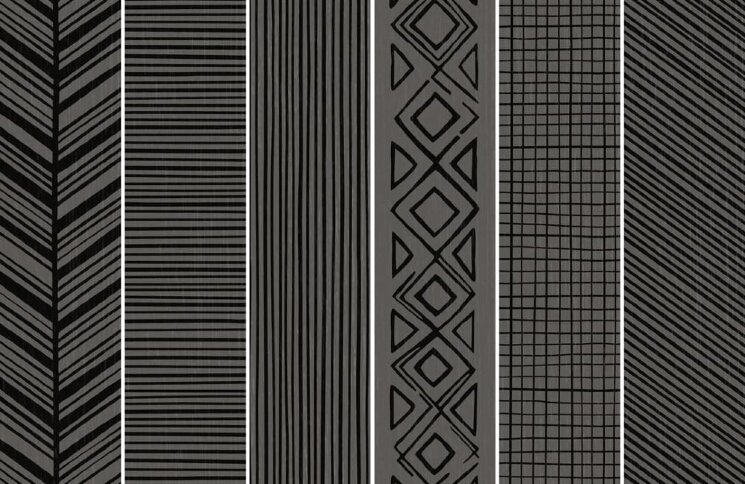 Декор Picasso Mix6 Graphite 14.6x59.3 Takenos Ape з колекції Takenos Ape