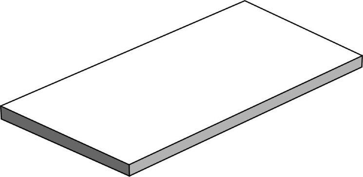 Кутова сходинка (60x33) KGNUM121 sinistro Gradone Angolare White - Numi з колекції Numi Mutina