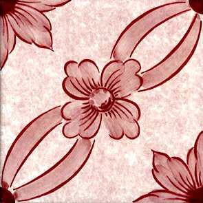 Декор (20x20) Forio Rosso IDecori Su Spugnato - Ceramica Artistica Vietrese з колекції Ceramica Artistica Vietrese Giovanni De Maio