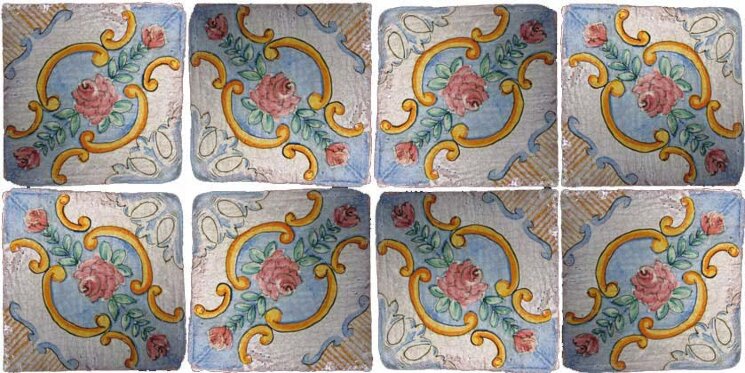 Декор (15x15) Piastrelle Maioliche Repro 004/B - Maioliche Repro з колекції Maioliche Repro Scianna