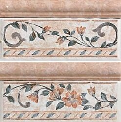 Бордюр Rosai Mix Cenefa Rosa 10x20 Ambre Di Soanne Del Conca