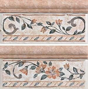 Бордюр Rosai Mix Cenefa Rosa 10x20 Ambre Di Soanne Del Conca з колекції Ambre Di Soanne Del Conca