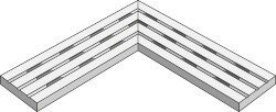 Решітка ALCHEMY ANG.REJ. ANGLE CORNER DRAINAGE GRATE IRON - 50x50  Alchemy
